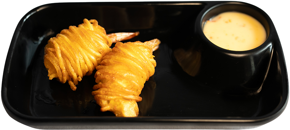 6_Frituur_aardappel nestje met Garnalen